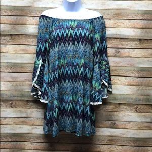 Boho Off the Shoulder Dress size Medium